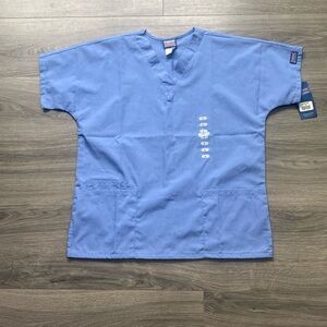 NWT- Cherokee Workwear Women's V-Neck 2 Pocket Scrub Top CK 4700